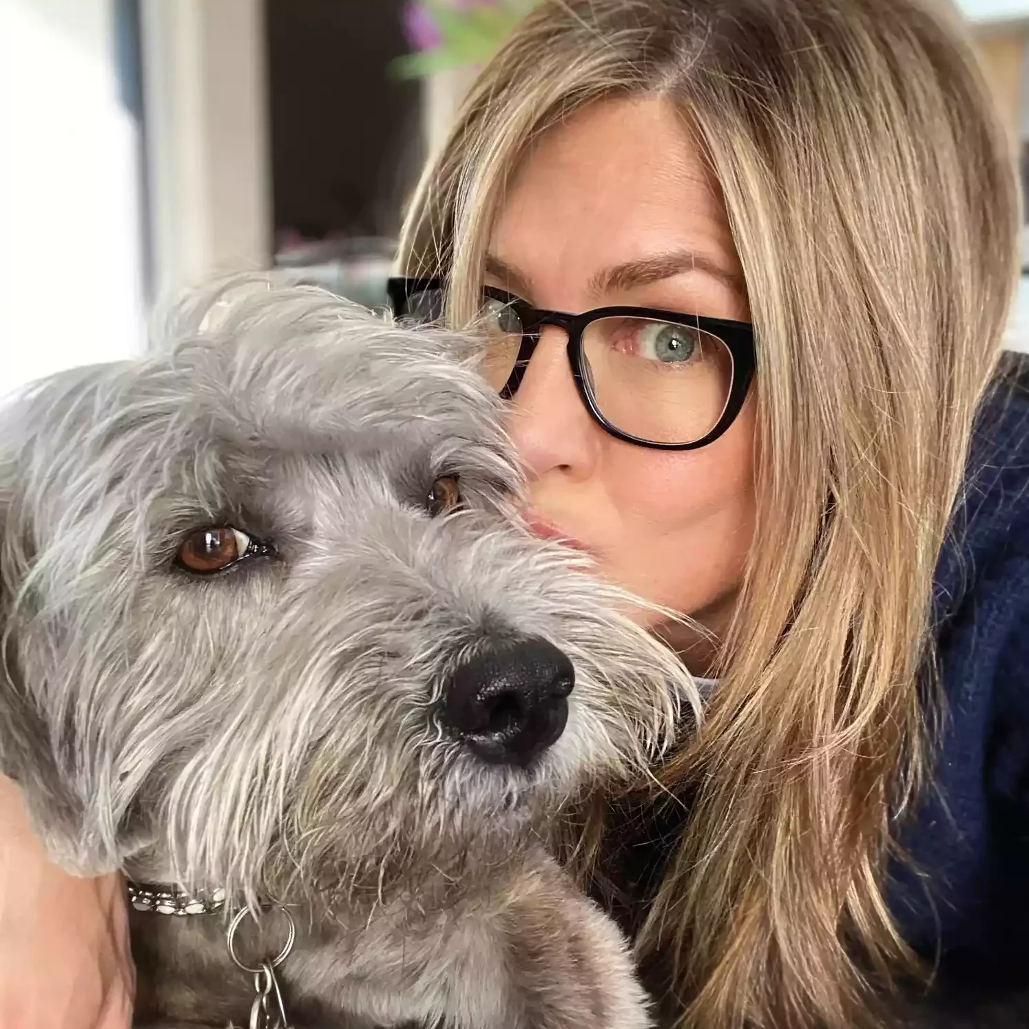 Jennifer Aniston and her dog Clyde
